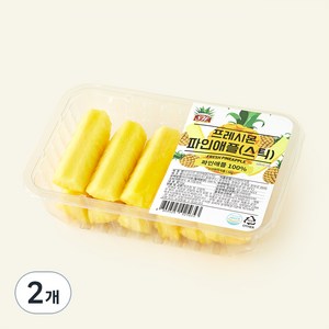 프레시몬 컷팅 파인애플 스틱, 1kg, 2개