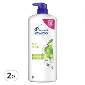 헤드앤숄더 애플 프레쉬 샴푸 깨끗하고 상쾌한 향, 1.2L, 2개