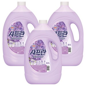 샤프란 플러스 섬유유연제 릴렉싱아로마 본품, 3.1L, 3개