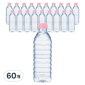 CRYSTAL 무라벨 생수, 500ml, 60개