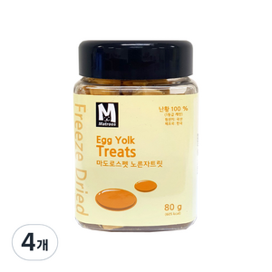 마도로스펫 반려동물 동결건조간식, 노른자트릿, 80g, 4개