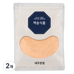 백송식품 보리 새우가루, 1kg, 2개