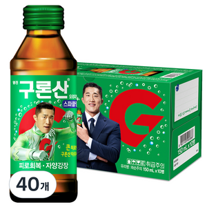 해태htb 영진 구론산 탄산 스파클링 오리지날, 150ml, 40개