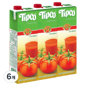 팁코 토마토 주스, 1L, 6개