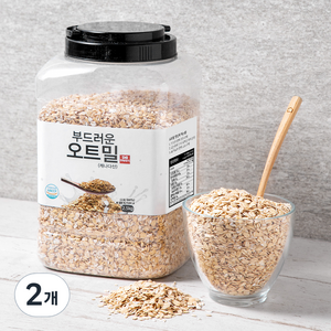 부드러운 오트밀, 2.5kg, 2개