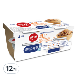 햇반 라이스플랜 파로 통곡물밥, 190g, 12개