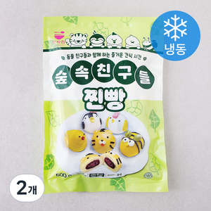 세미원 숲속친구들 찐빵 20개입 (냉동), 500g, 2개