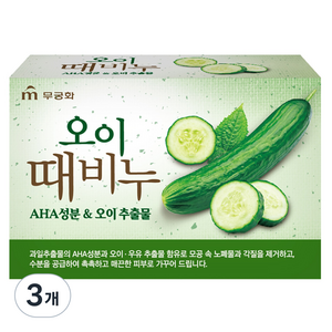 무궁화 오이 때비누, 90g, 3개