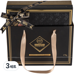 elit 고메 어쏘티드 셀렉션 초콜렛 세트 블랙, 170g, 3세트