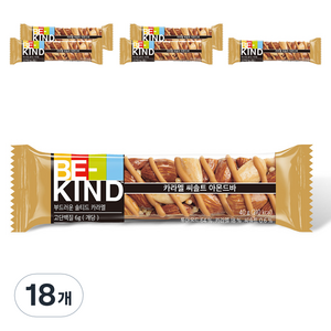 비카인드 카라멜 씨솔트 아몬드바, 40g, 18개
