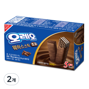 오레오 웨하스 스틱 초코, 75g, 2개