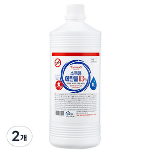 탐사 소독용 에탄올 83% 무변성 에탄올, 1L, 2개