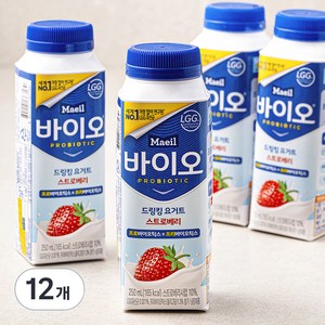 매일바이오 드링킹 요거트 딸기, 250ml, 12개