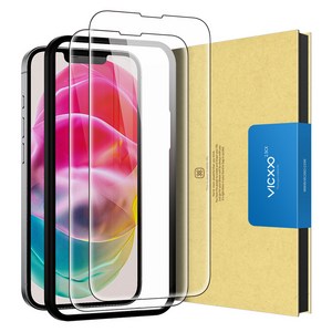 빅쏘 2.5CX 고투명 9H 부착가이드 아이폰 강화유리 휴대폰 액정보호필름 2매