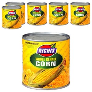 리치스 홀 커넬 스위트 콘 통조림, 2.125kg, 6개