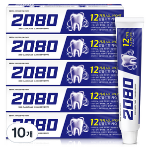 2080 클래식 컴플리트 케어 치약, 170g, 10개