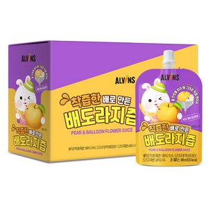 엘빈즈 착츱한 배로 만든 배도라지즙, 80ml, 혼합맛(배/도라지), 20개