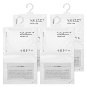생활공작소 제습제 옷걸이형 점보형 본품, 400g, 4개