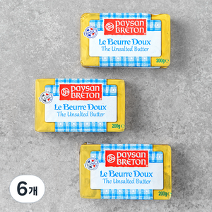 페이장브르통 사각 버터, 200g, 6개