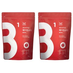 레인보우샵 베이킹소다 베이직, 3kg, 2개