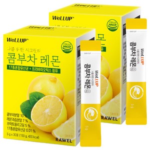 로엘 웰업 나를 위한 시크릿티 콤부차 레몬맛 분말스틱