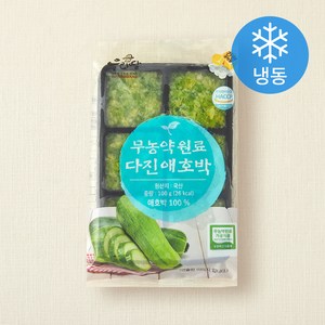우리땅 무농약원료 가공식품 인증 다진 애호박 (냉동), 100g, 1개
