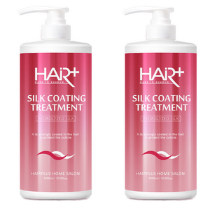 헤어플러스 실크 코팅 트리트먼트 로즈베리 머스크 향, 1L, 2개