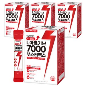 리얼메디온 리얼업 L 아르기닌 7000 부스터 맥스, 280g, 4개