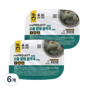 펫러닝 강아지 더프로젝트 사골 황태 미역국 PLAN4, 혼합맛(사골/황태/미역), 100g, 6개