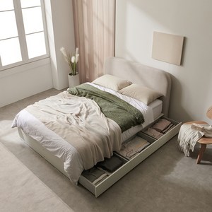 보니애가구 포든 3서랍 수납 침대 프레임 + 스위브 독립 스프링 매트리스 세트 방문설치