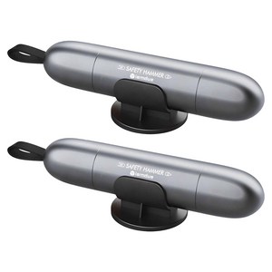 아이엠듀 자동차 비상 탈출용 망치 벨트 절단기 아이로켓, 블랙, 2개