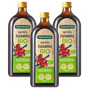 프리미엄로사 유기농 크랜베리 원액, 500ml, 3개
