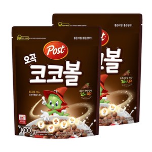 포스트 오곡 코코볼 시리얼, 1kg, 2개