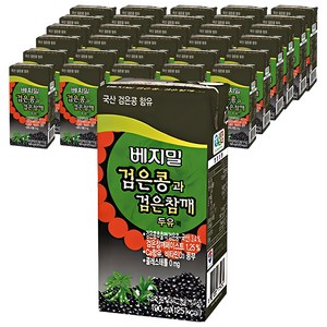 베지밀 검은콩과 검은참깨 두유, 190ml, 64개