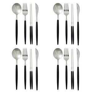 퀴드노비1979 4인 커트러리 4종 세트, 실버, 스푼4p + 포크4..., 16개