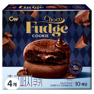 청우식품 초코퍼지쿠키, 165g, 4개