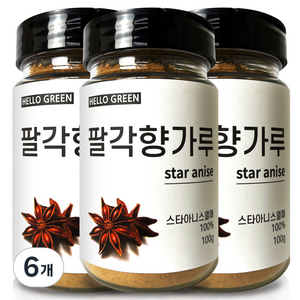 헬로우그린 팔각향 가루 통, 6개, 100g