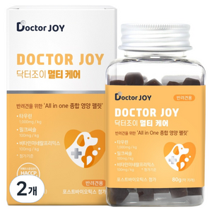닥터조이 강아지 케어 영양제, 70정, 종합영양제, 2개