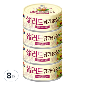 사조 샐러드 닭가슴살 매콤달콤 살사 통조림, 135g, 8개