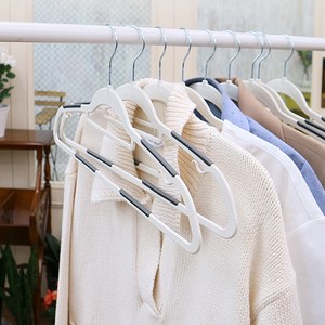 화이트래빗 디자인 논슬립 옷걸이 자이언트, 화이트 + 그레이, 30개