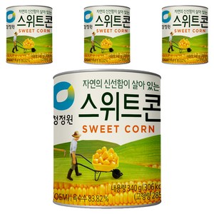 청정원 스위트콘 통조림, 340g, 4개
