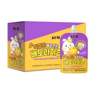 엘빈즈 착즙한 배로 만든 배도라지즙, 80ml, 혼합맛(배/도라지), 40개