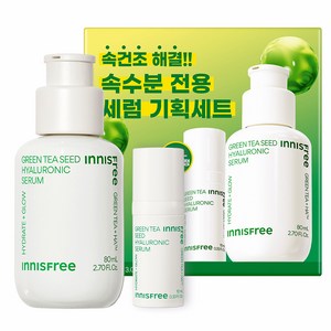 이니스프리 그린티 씨드 히알루론산 세럼 80ml + 10ml 세트, 80ml, 1개