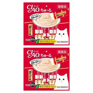 챠오츄르 고양이 짜먹는 간식, 혼합맛(참치/해산물..., 14g, 2개