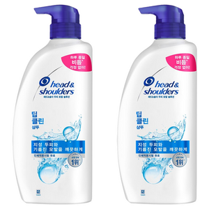 헤드앤숄더 딥 클린 샴푸, 850ml, 2개