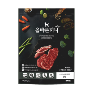 국개대표 강아지 올바른끼니 기능성 사료, 뼈/관절강화, 1.2kg, 1개
