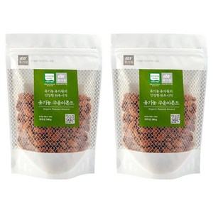 유가원 유기농 구운 아몬드, 340g, 2개