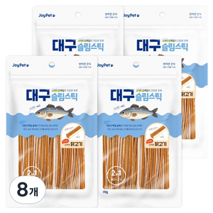 조이펫 강아지 대구 슬림스틱 간식, 닭고기, 70g, 8개