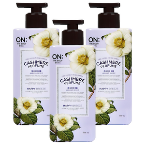 온더바디 캐시미어 퍼퓸 해피브리즈 바디로션, 400ml, 3개
