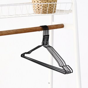 조은리빙 세탁소 철제 옷걸이, 블랙, 50개